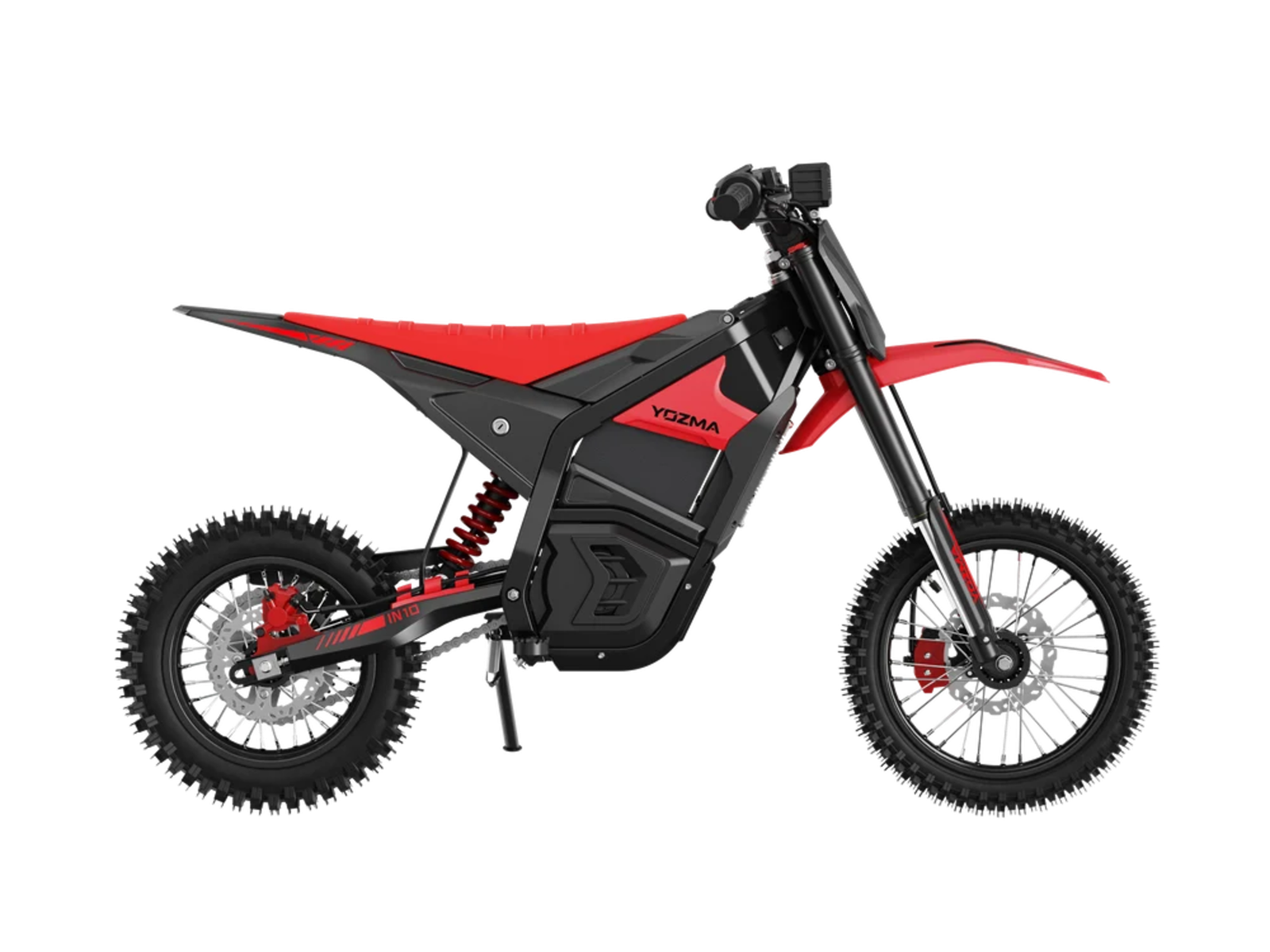 yozma in 10 off road electric mini dirt bike for teens & adults red
