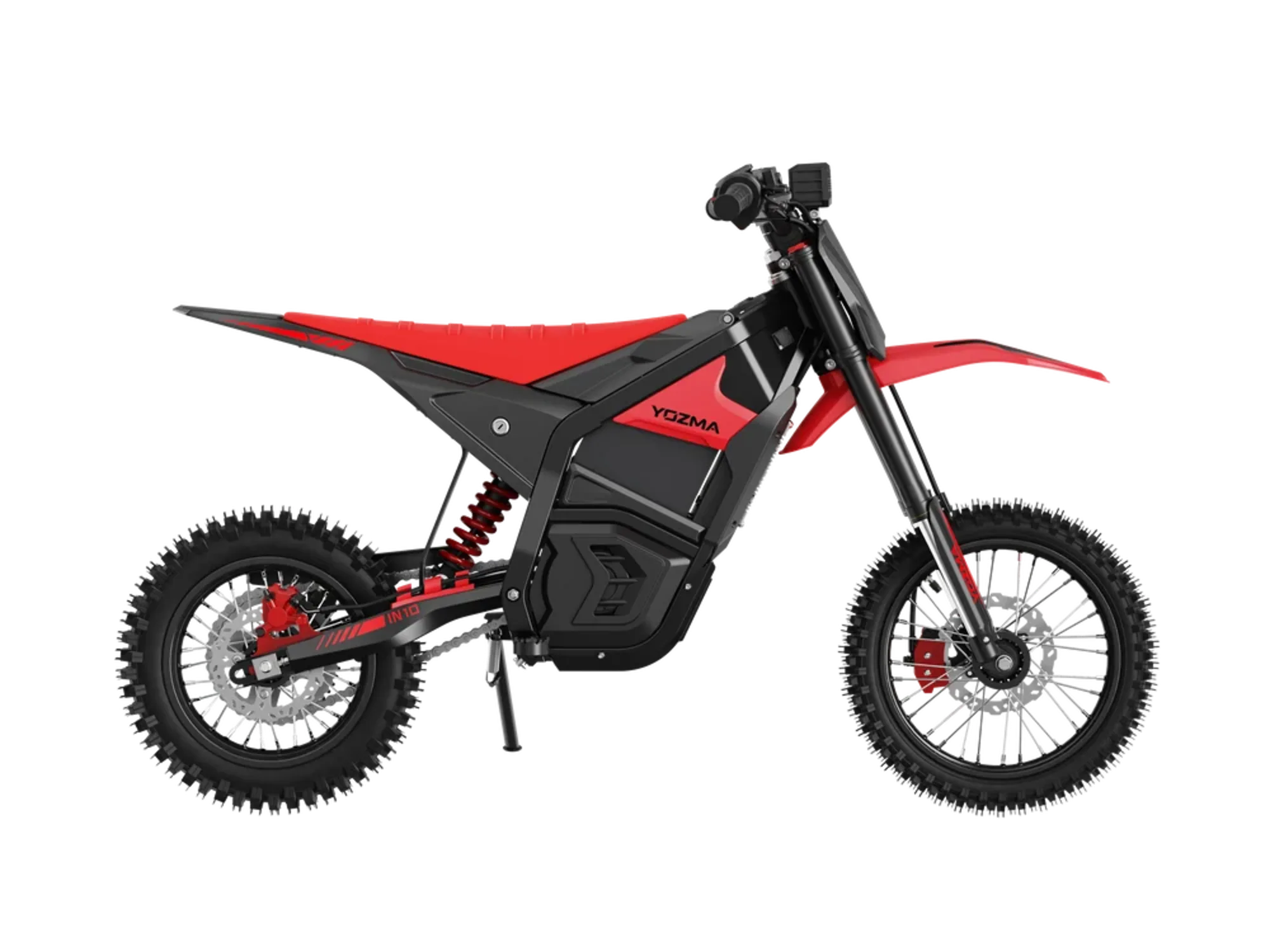 yozma in 10 off road electric mini dirt bike for teens & adults red